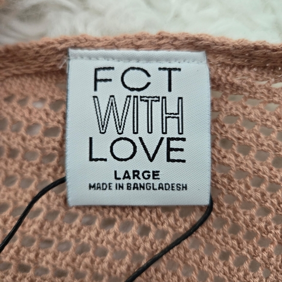 FCT With Love Pointelle Knit Tank Dress. Nude. Size Large. New. - Picture 8 of 9